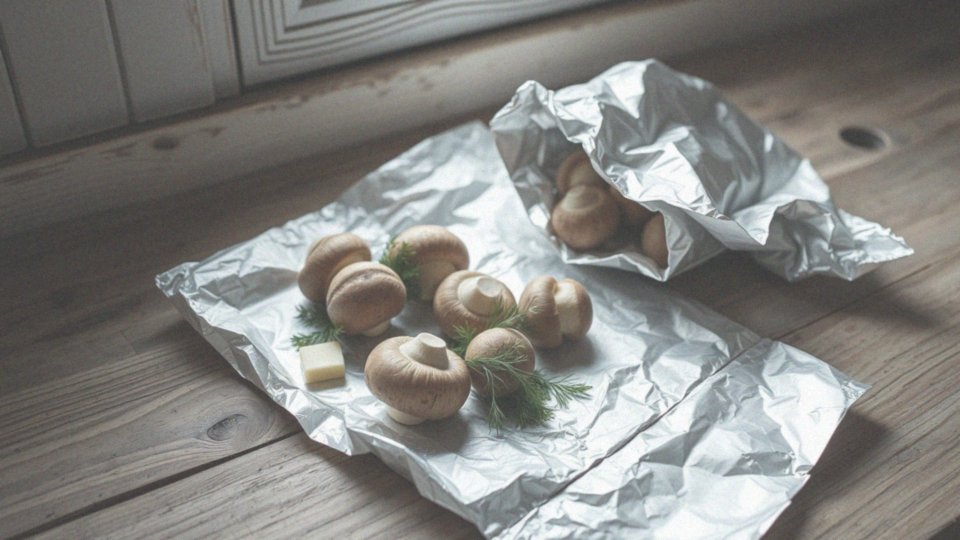 Jak zawinąć pieczarki w folię aluminiową?